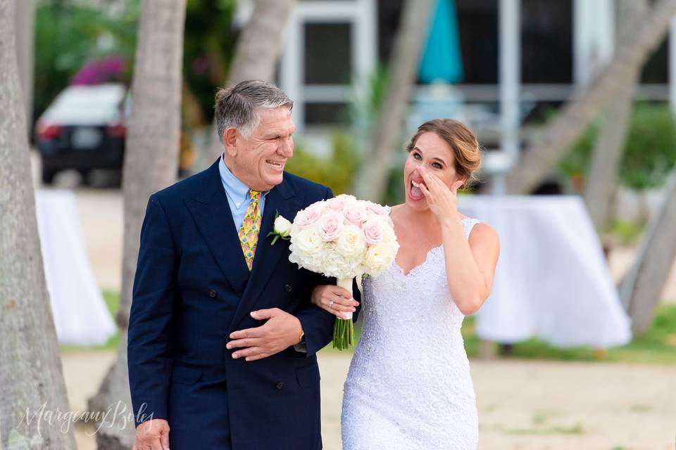 Escorting the bride