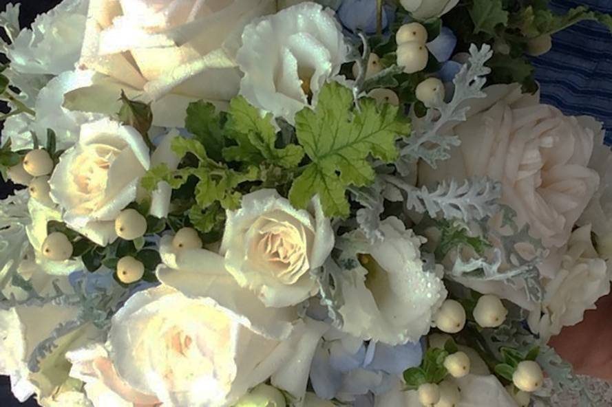 Florals on a Wedding Arbor