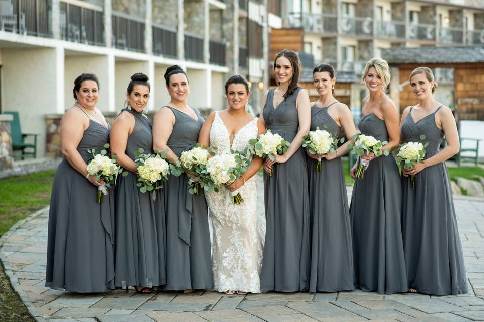 Bride and wedding party