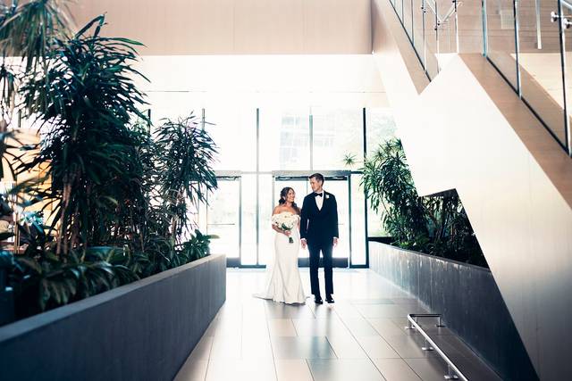 Bride and Groom in Lobby