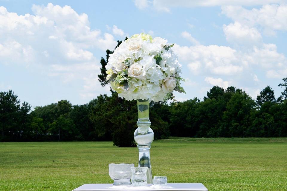 Heavy Mirrored Glass Vase, Wholesale Centerpiece Vases