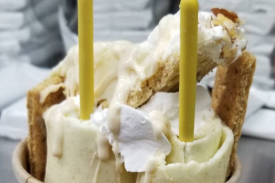 Key Lime Pie Rolled Ice Cream