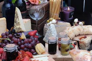 Cheese and fruits table