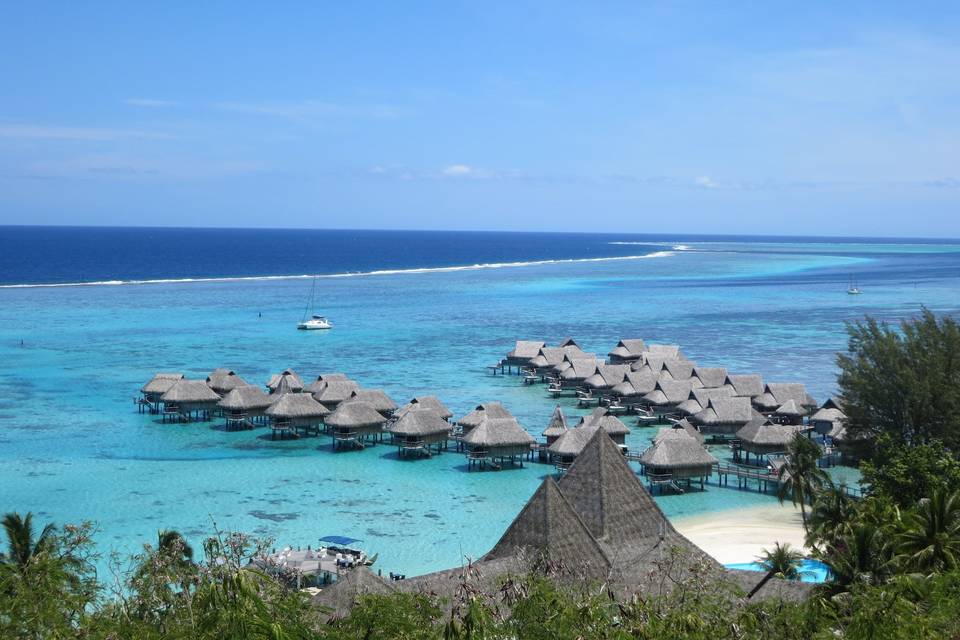 Huts by the sea