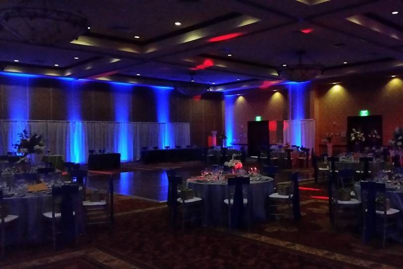 Wedding reception setup