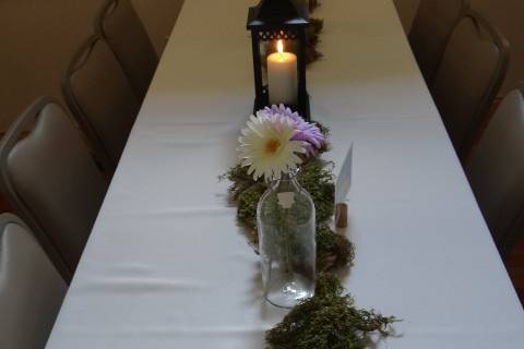 The centerpieces for this Italian Garden Party themed event