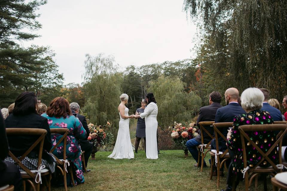 Ceremony near the pond