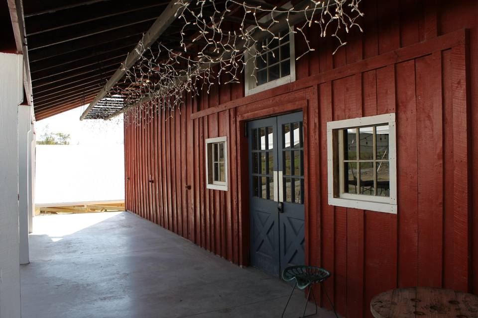 Barn covered back porch