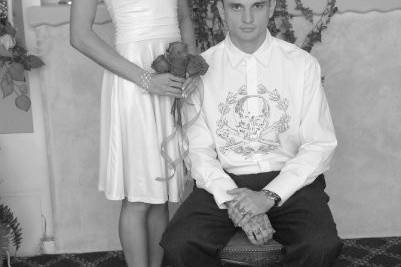 This black and white of this adorable couple is one of my favorites at this wedding.