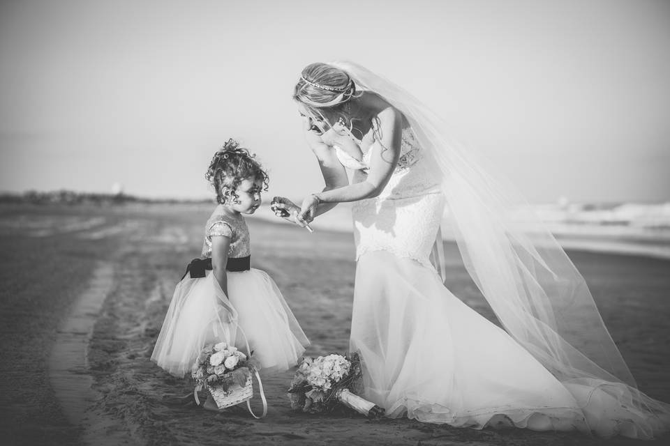 NJ Beach wedding portraits.