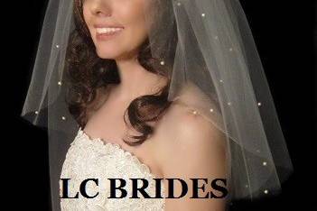Wedding Veil Created with Scattered Glass Pearls