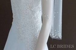 1 Tier Swarovski Crystal Wedding Veil - Custom Wedding Veils Available