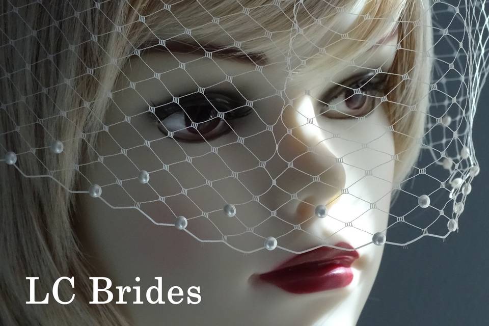 Birdcage Veil with Edged Pearl