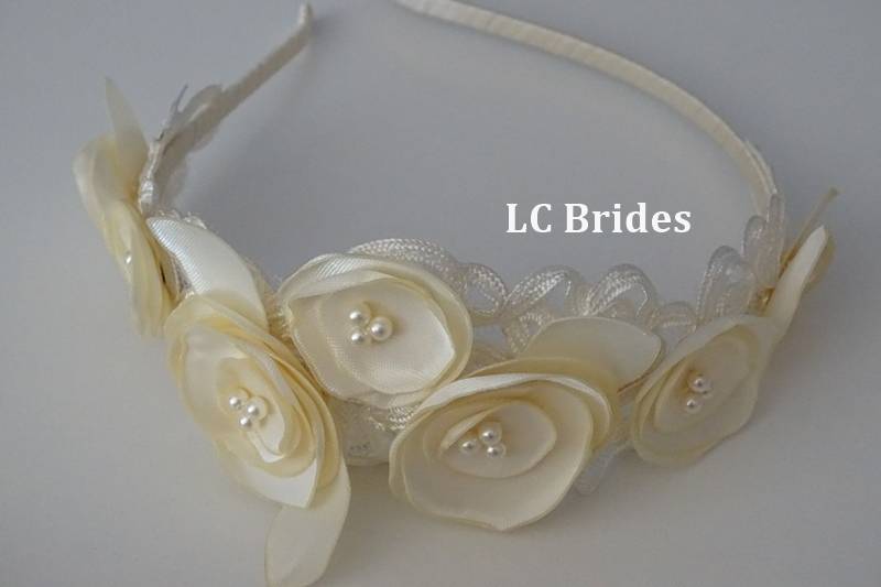 Ivory Floral Wedding Headband
