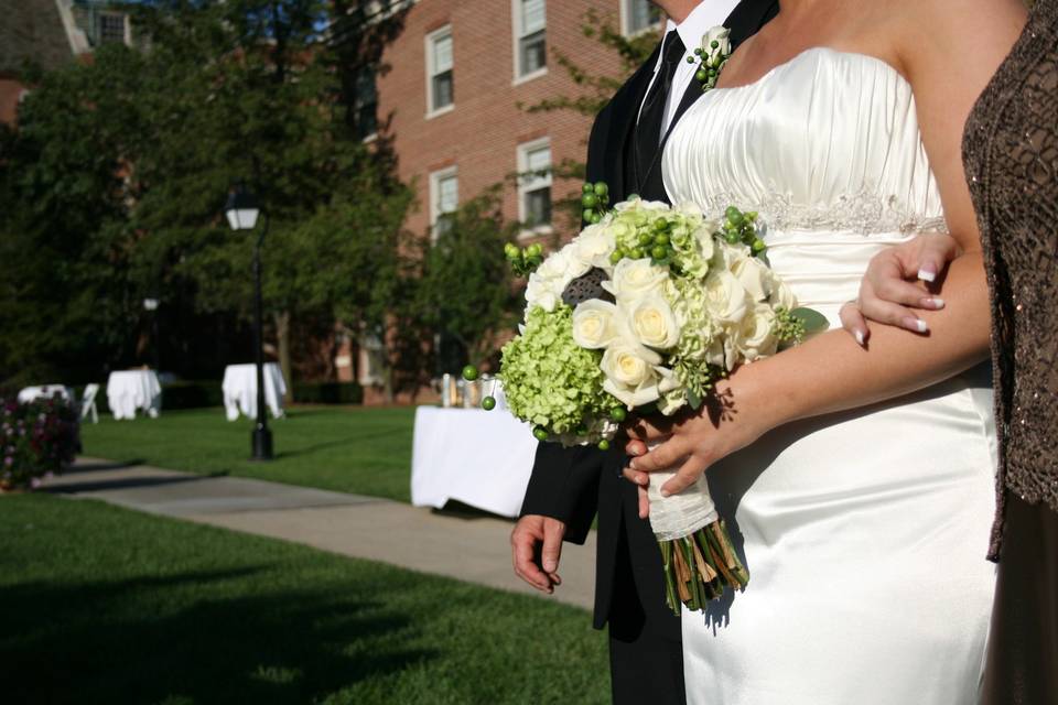 The bride and groom