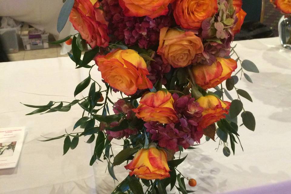 Orange and red bouquet