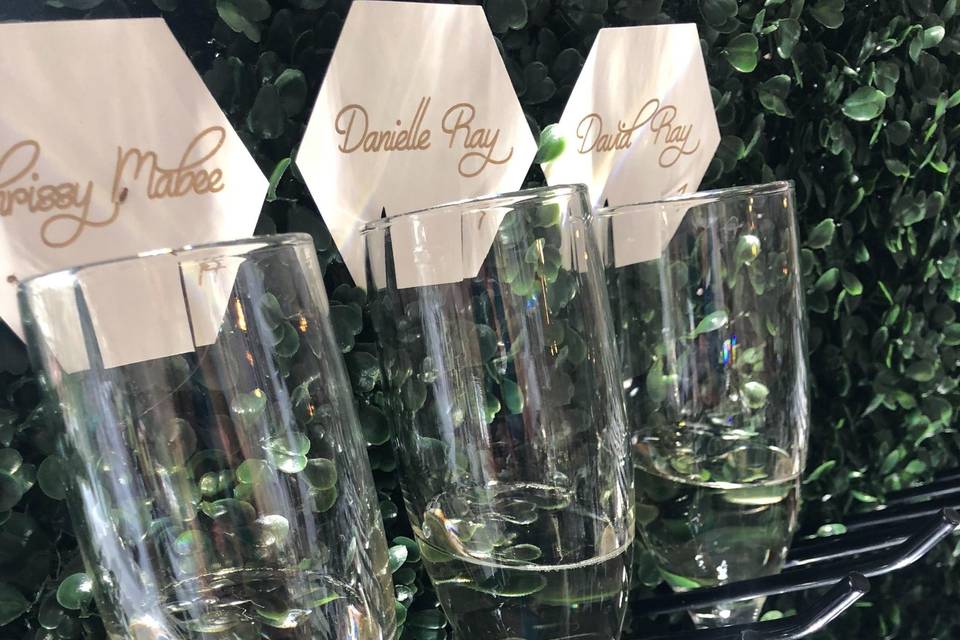 Champagne Table Numbers