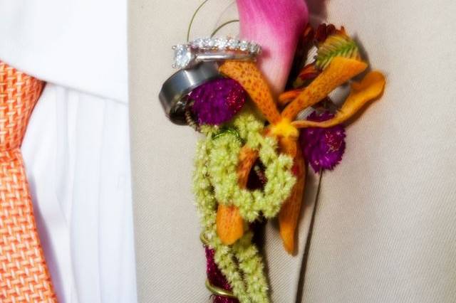 Calla lily, amaranthus, orchid