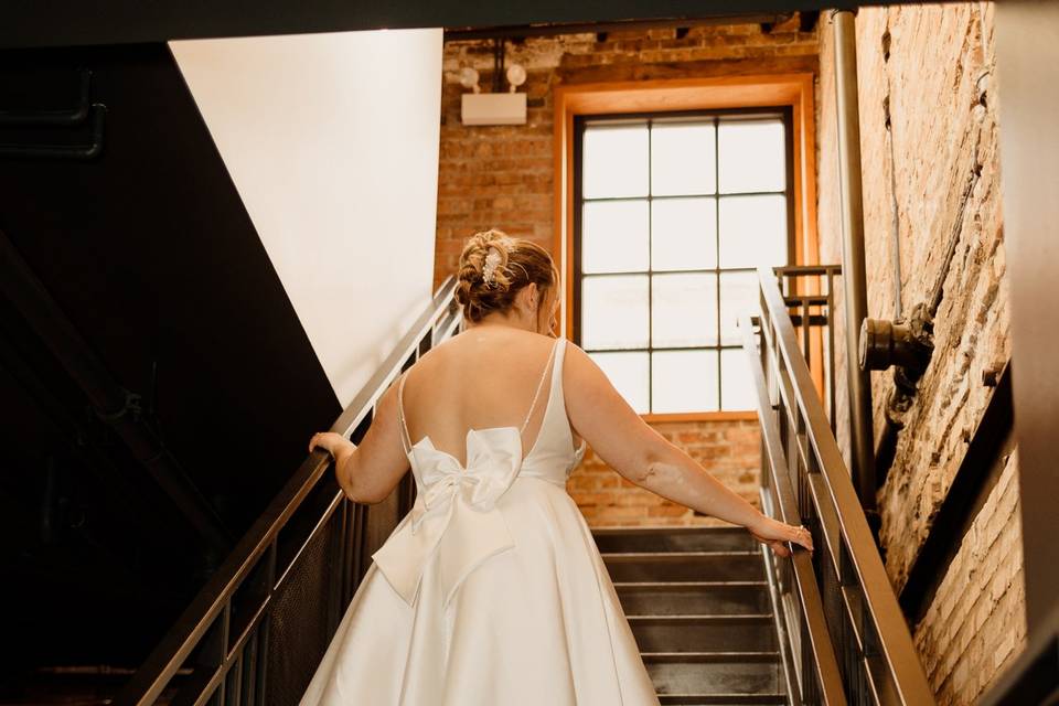 Staircase to wedding salon