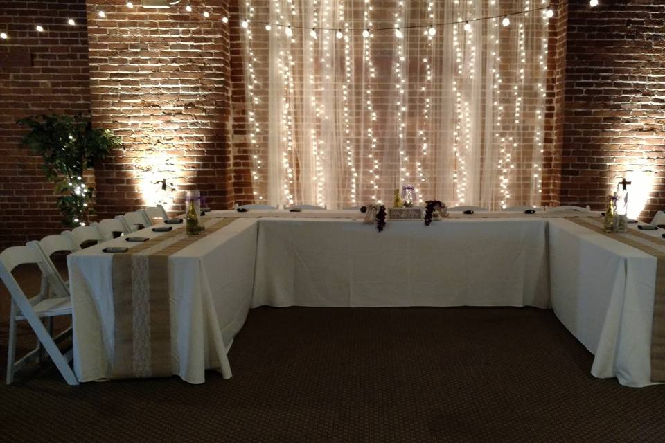 Wedding table setup