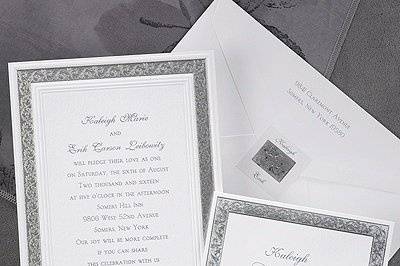 2013 Wedding Invitation Trend - Foil Stamped - Stunning Silver