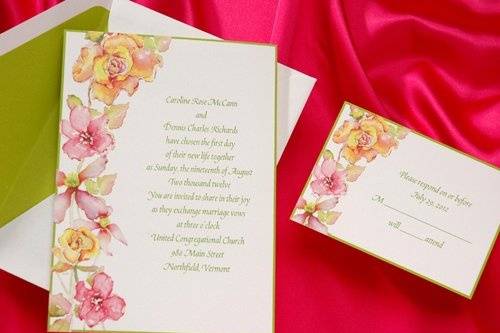 2013 Wedding Invitation Trend - Watercolor Invitation