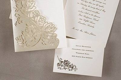 2013 Wedding Invitation Trend - Laser Cut Flower Invitation