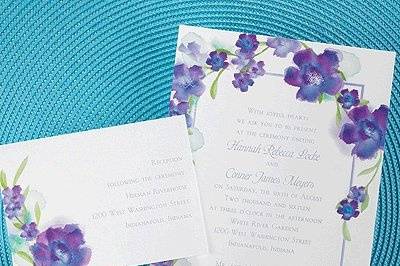 2013 Wedding Invitation Trend - Painted Watercolor Flowers