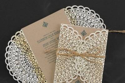 Country Lace - Invitation
Make an impression with this laser-cut lace invitation.
4 5/8