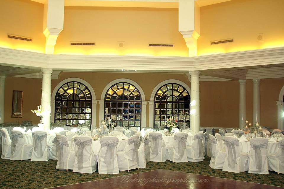 White on white table design