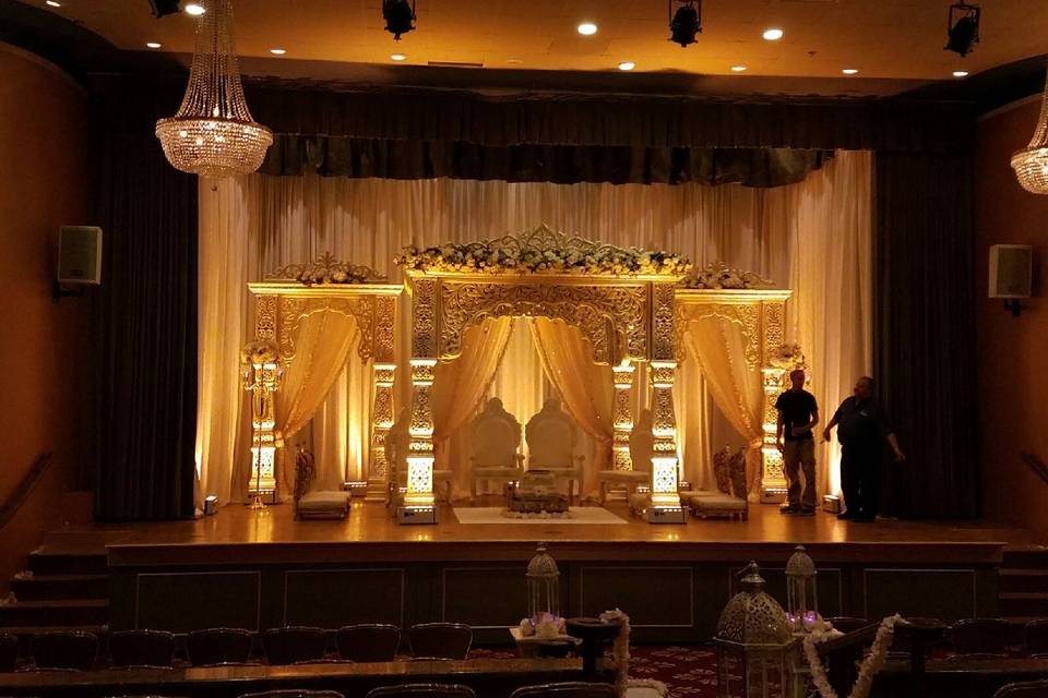 Wedding altar on stage