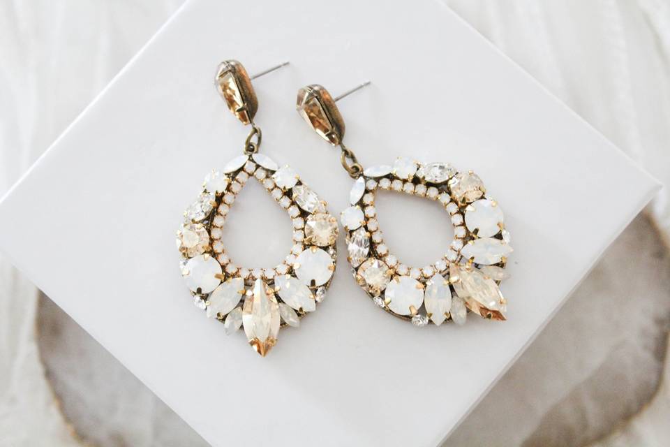 Bridal hoop earrings