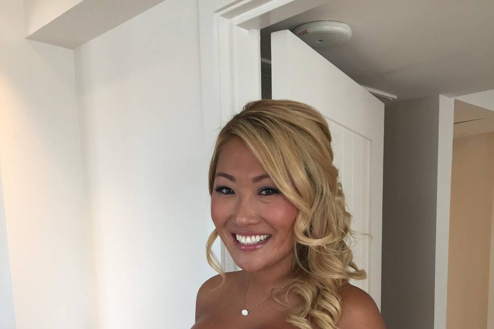 Wedding party hair and makeup