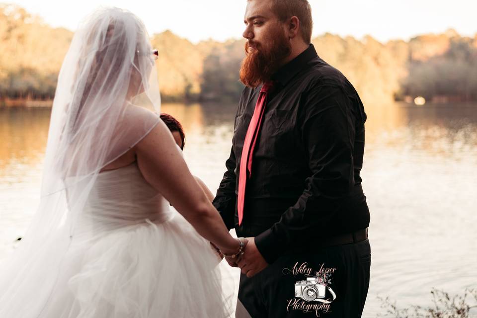 The vows Bride and Groom