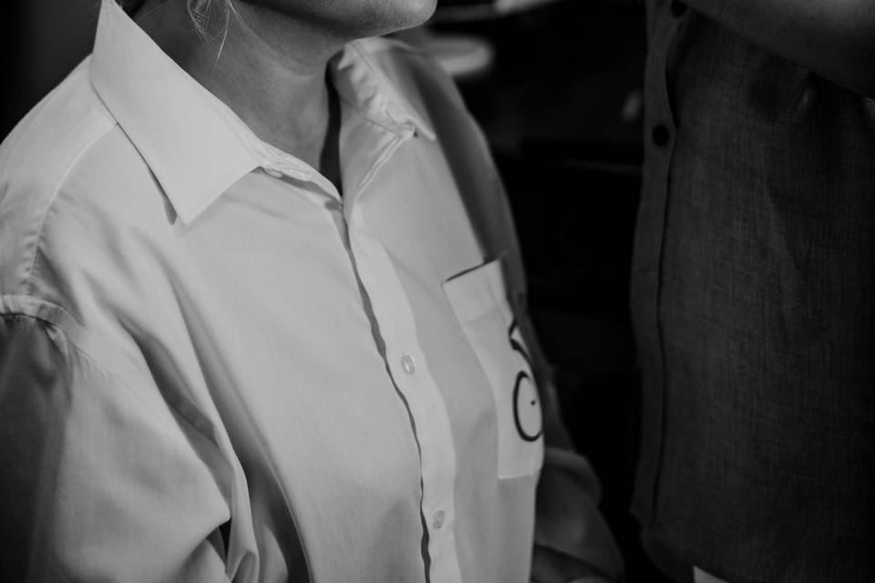 Bride getting ready