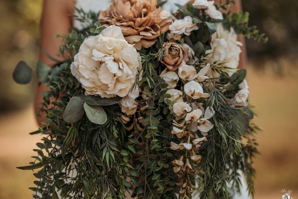 Bride and Bouquet