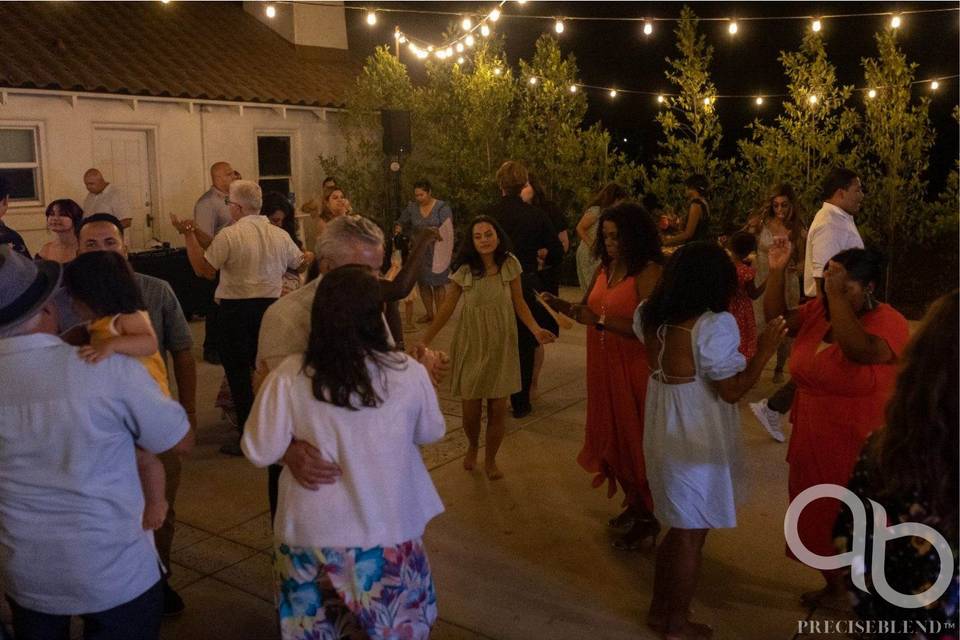 Dancing at winery reception