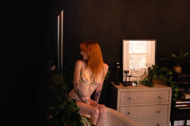Boudoir Photograph with Bathtu
