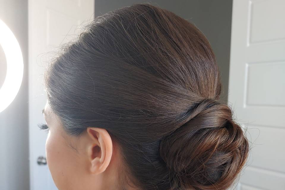 Bridal trial hairstyle