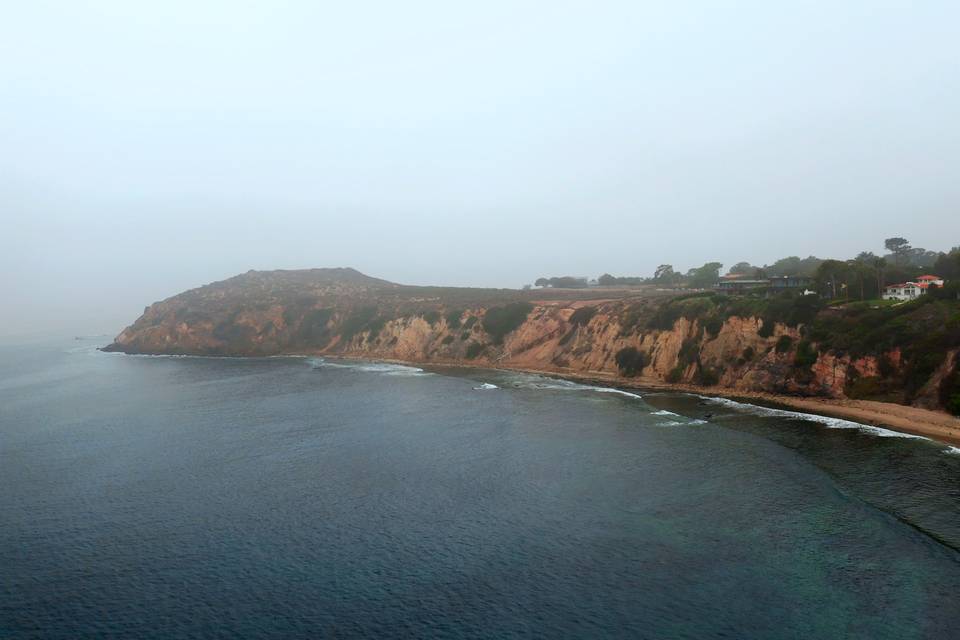 Coastal drone shot