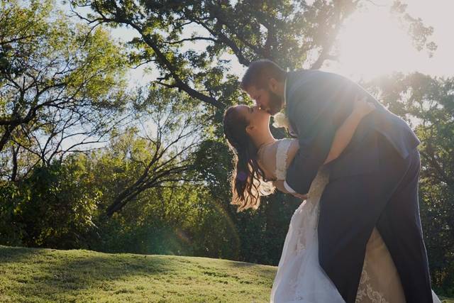 Emotional golf course wedding