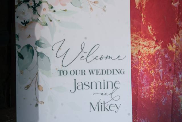 Ceremony Welcome sign