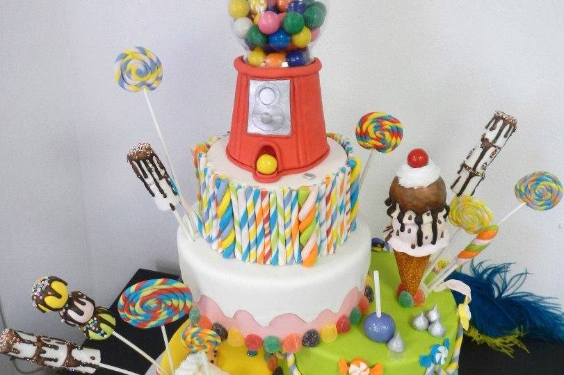 Candyland themed cake