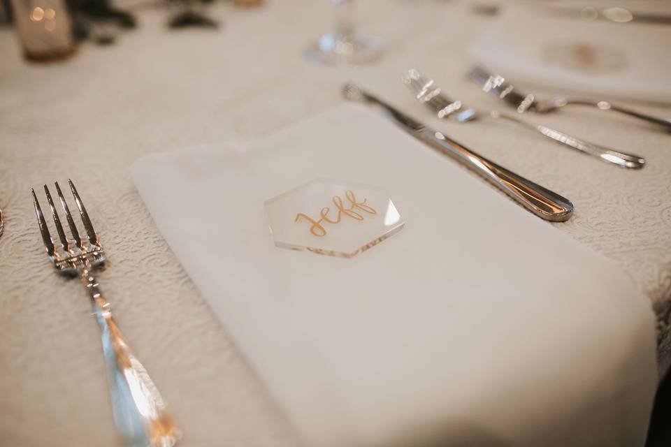 Reception table settings