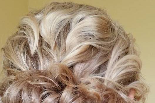 Curled updo