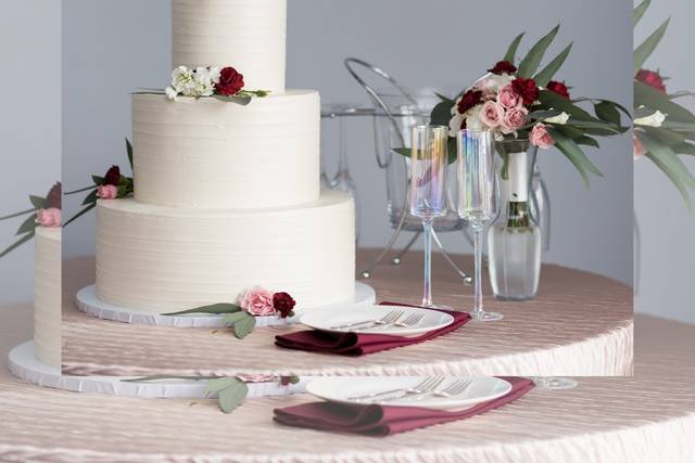 Red, white, & pink roses