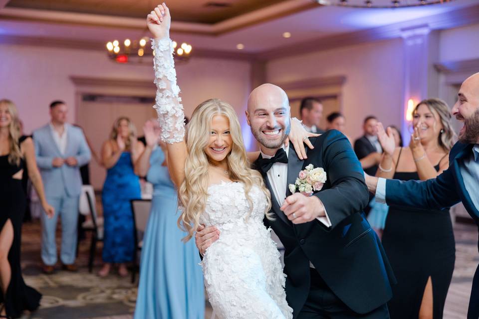 Bride & Groom having a blast