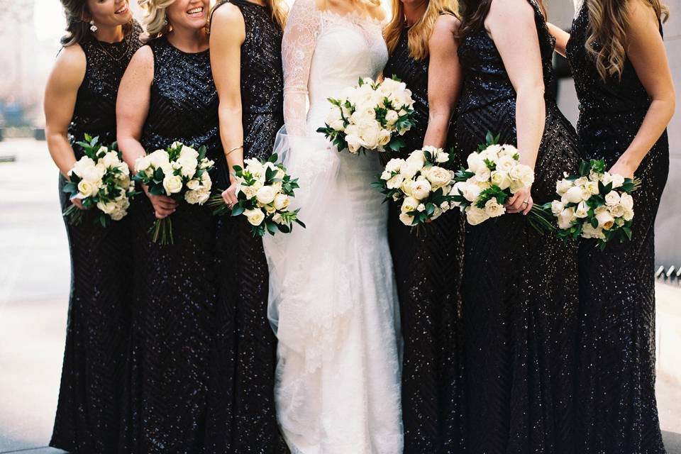 Bridal party bouquets