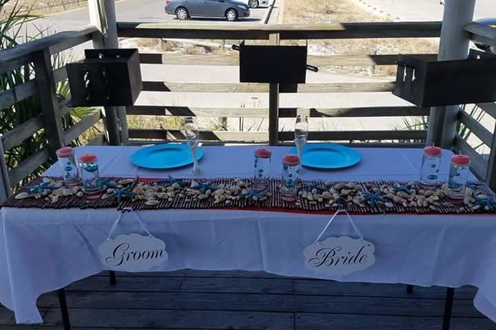 Groom and bride table