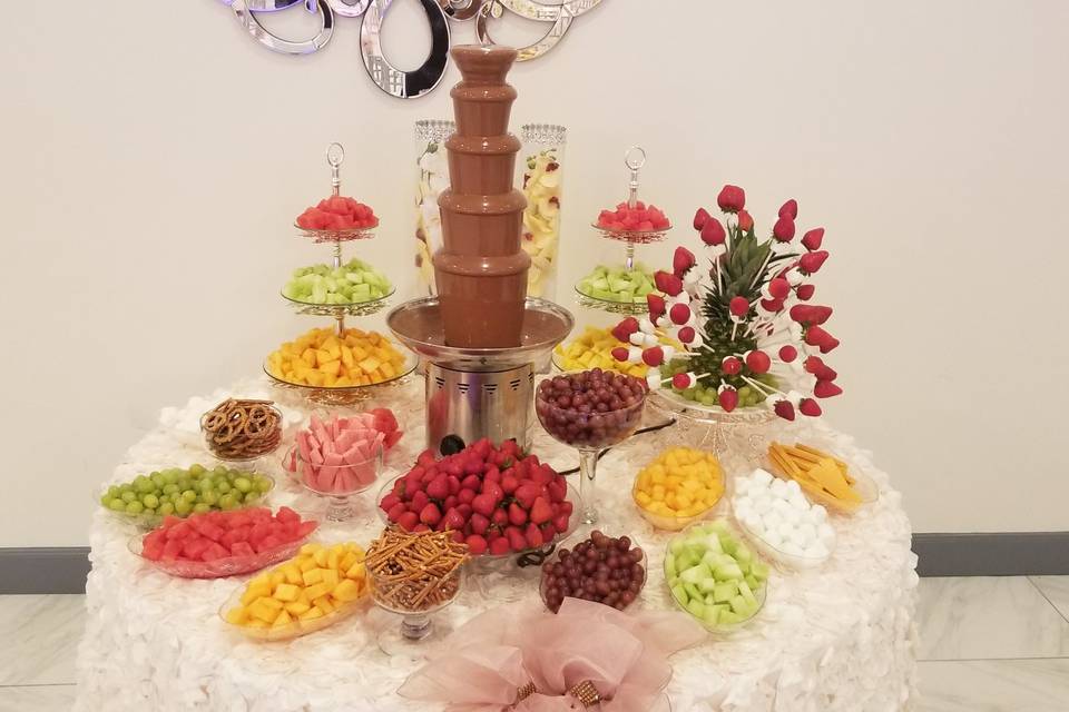Chocolate Fountain & fruit